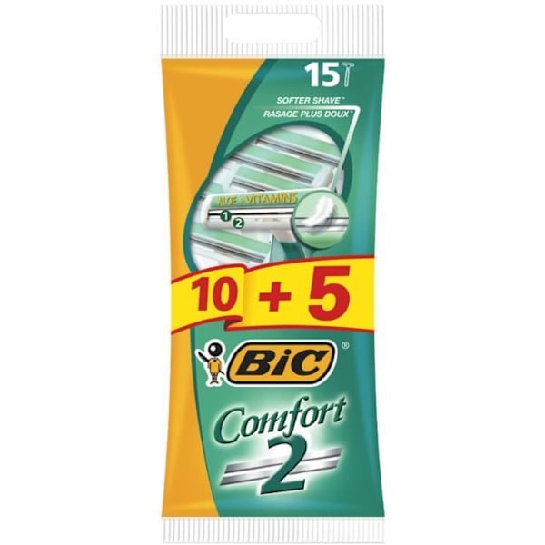 BIC Comfort 2, Grøn, 15 stk.
