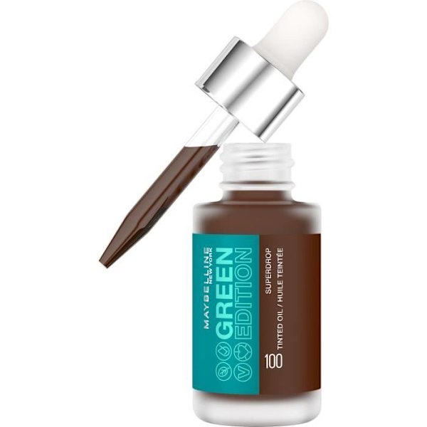 Ansigtolie - MAYBELLINE NEW YORK - Green Edition Superdrop - Tinted - 30ml - Naturlig formel Tonet