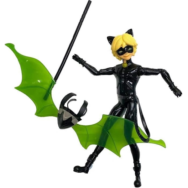 BANDAI Ihmeellinen leppäkerttu - Mininukke 12 cm: Kissa Noir ja hänen varusteet sort
