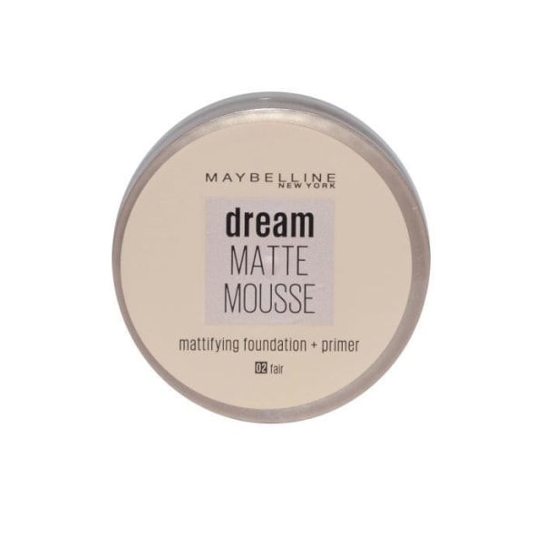 Maybelline Dream Matte Mousse Mattifying Foundation + Primer 18ml Fair # 02