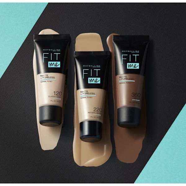 Foundation - Maybelline - Fit Me 110 Porcelæn - 30ml - Mattgørende - Normal og fedtet hud 110 PORCELÆN