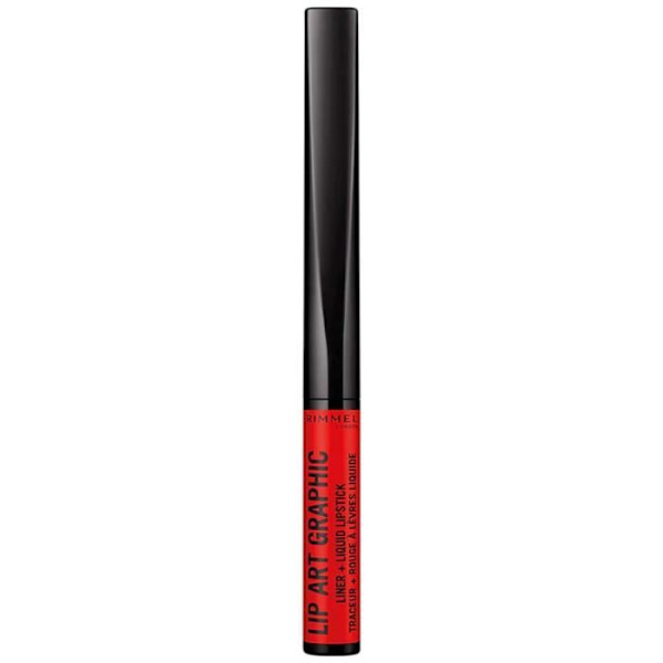 Flydende læbestift og blyant - RIMMEL - Lip Art Graphic - 860 Go Hard - 2 i 1 - Definerede læber 860 GB hård