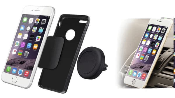 2-Pack MAGNETISK MOBILHÅLLARE / VENT MOUNT / 360° / Passar Fläkt