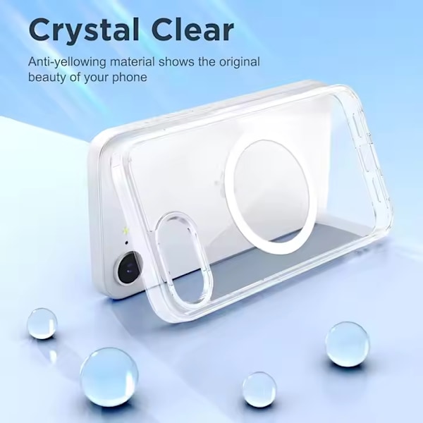 iPhone 16E Skal Transparent - MagSafe - Heltäckande stöttålig skydd