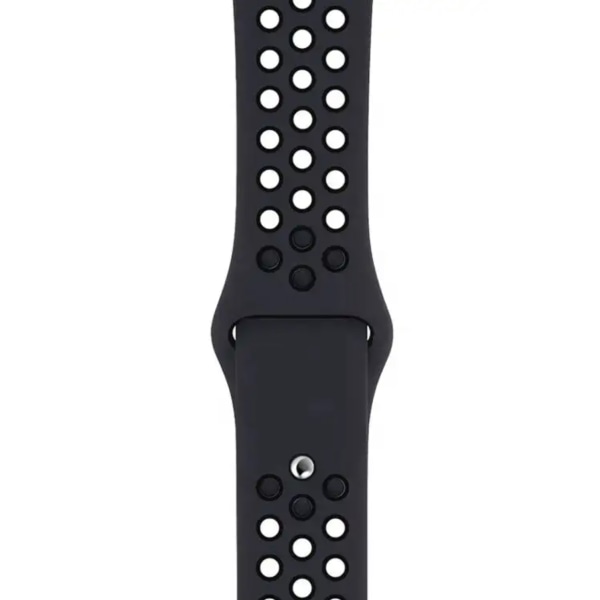 Apple Watch Sport armband i Gummiband 42 mm / 44 mm / 45 mm / 49 mm - Bekväm & Hållbar Svart / Svart