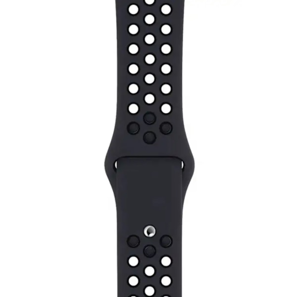 Sport Armband i Gummi - Bekvämt & Hållbart - Till Apple Watch 42mm/44mm/45mm/46mm/49mm - Svart Svart / Svart