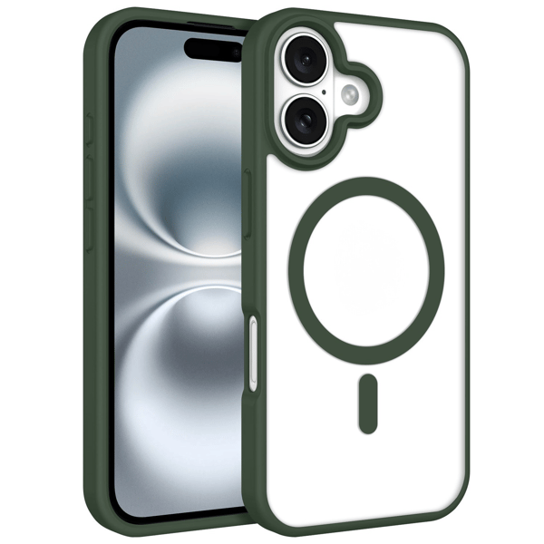 iPhone 16 Cover Magnetisk Klar Farve - Grøn
