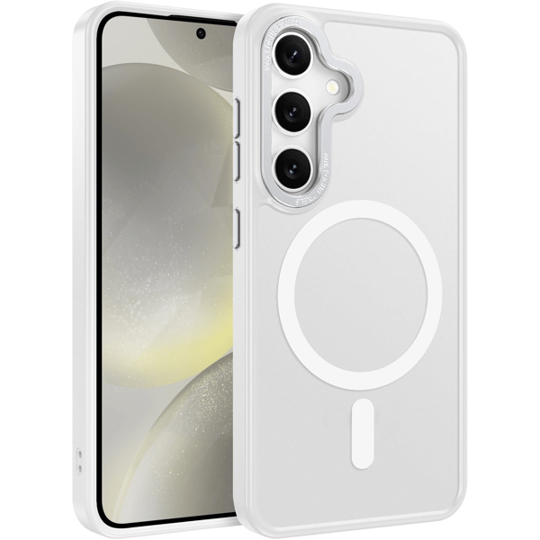 Samsung S25 FE Skal Magnetiskt Frostat – VIT