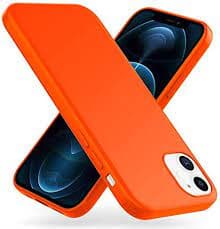 iPhone 14 Skal Silikonskal - Orange blå
