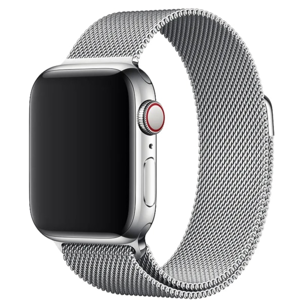 Milanese Armband Magnetlås för Apple Watch – 42mm, 44mm, 45mm, 46mm, 49mm – Svart Svart