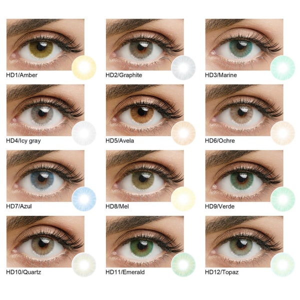 Färg linser - HD SERIES - Ögonlinser Utan styrka - Alla färger Graphite  1bd1 | Graphite | Fyndiq