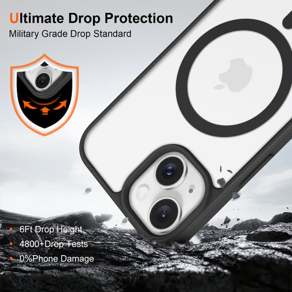 iPhone 14 Skal MagSafe Clear Color - Svart