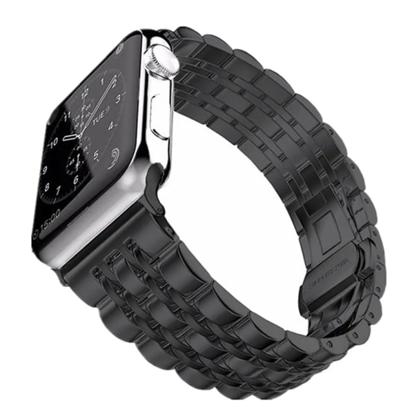 Tyylikäs metalliranneke ruostumattomasta teräksestä raidalla – Apple Watch 38mm/40mm/41mm - Hopea Silver