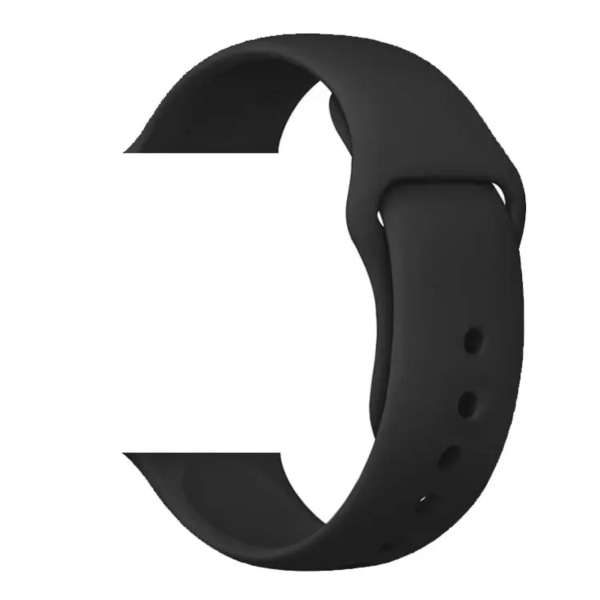 Silikoniranneke Sileä ja mukava istuvuus - Apple Watch 38mm/40mm/41mm - Musta black
