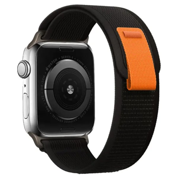 Trail-ranneke - Apple Watch 38mm/40mm/41mm - Musta/Oranssi Grå / Blå