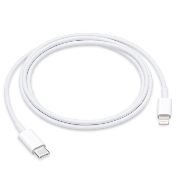 Hurtigoplader USB C til Lightning - 20W - 2 METER - (iPhone/iPad/AirPod ladekabel)