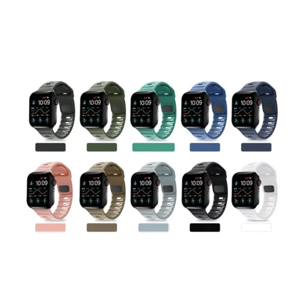 Strap Apple Watch band - Sport & Komfort - Till 38 mm/ 40 mm/ 41 mm - Välj Färg!  Mörkgrön
