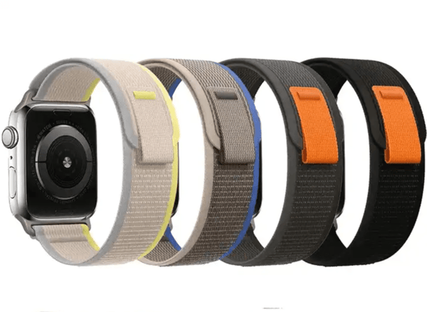 Trail Loop -urheiluranneke Apple Watch 38–41 mm:lle – harmaa/sininen Grå / Blå