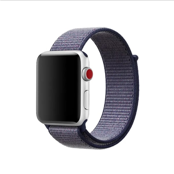 Urheilullinen ja Mukava Nylonranneke - Apple Watch 42mm/44mm/45mm/46mm/49mm - Liila/Tummansininen