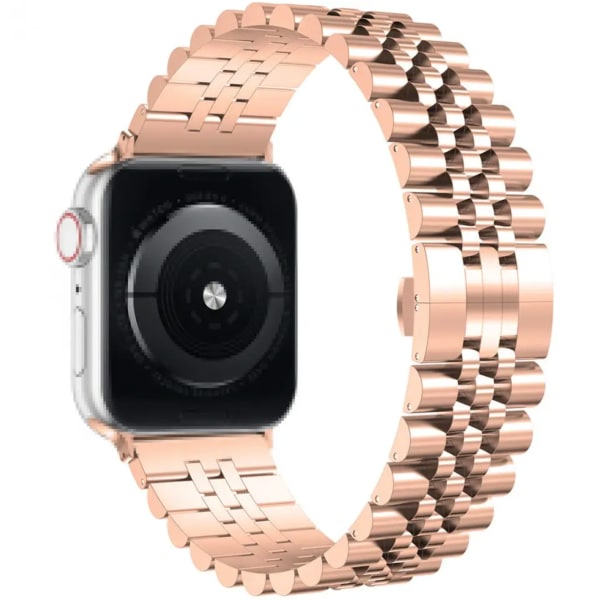 Ruostumattomasta teräksestä valmistettu Royal -rannekoru - Tyylikäs ja tyylikäs - Apple Watch 38mm/40mm/41mm - Hopea Silver