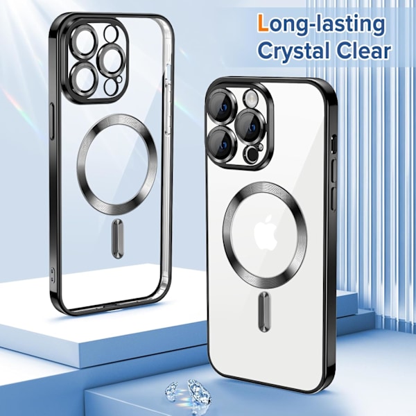 iPhone 14 Pro Max Kuori – Metallinen kuori magneettisella yhteensopivuudella, ohut muotoilu - Pinkki vaaleanpunainen