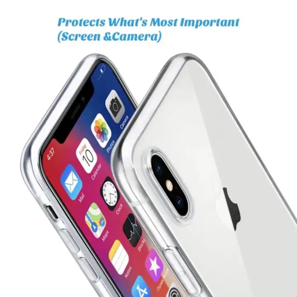2-Pack iPhone Xs Max Skal - Transparent / TPU i silikon