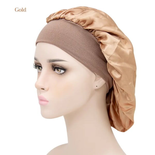 Satin Sovmössa Bonnet - Mjuk & Lyxig för Skydda ditt hår - Brun brun