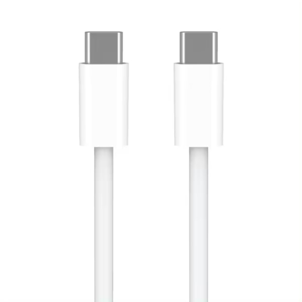 3 METER iPhone 15 - Hurtigoplader - USB-C til UBS-C - Sort/Hvid hvid