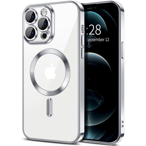 iPhone 14 Pro Cover – Metallic Cover med Magnetisk Kompatibilitet, Slankt Design - Sølv sølv