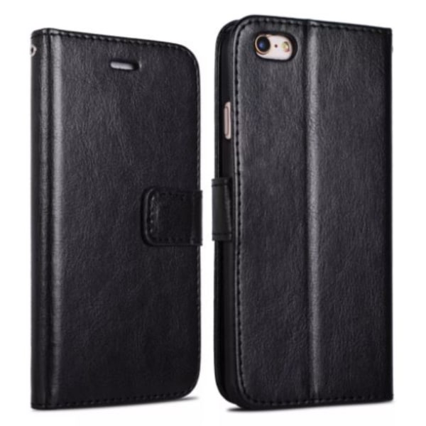Plånboksfodral iPhone 8 PLUS +| Läder | 3 kort + ID| ALLA FÄRGER svart