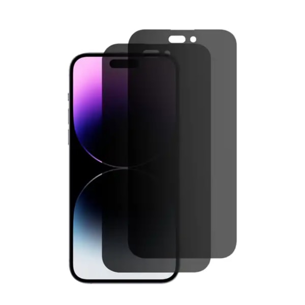 2-PAK iPhone 12/12 Pro Näyttösuoja Privacy Tempered Glass - Face ID Tuki