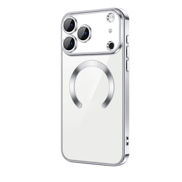 iPhone 18 Pro Max Cover – Metallisk Magnetisk Cover - Sølv