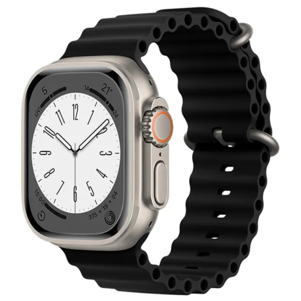 Apple Watch Armband Silikon Havsband 42mm/44mm/45mm/49mm blå