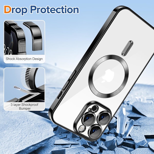 iPhone 14 Pro Max Kuori – Metallinen kuori magneettisella yhteensopivuudella, ohut muotoilu - Pinkki vaaleanpunainen