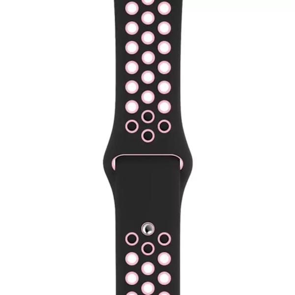 Sporttinen ja joustava kumiranneke – Apple Watch 38mm/40mm/41mm - Musta/Pinkki