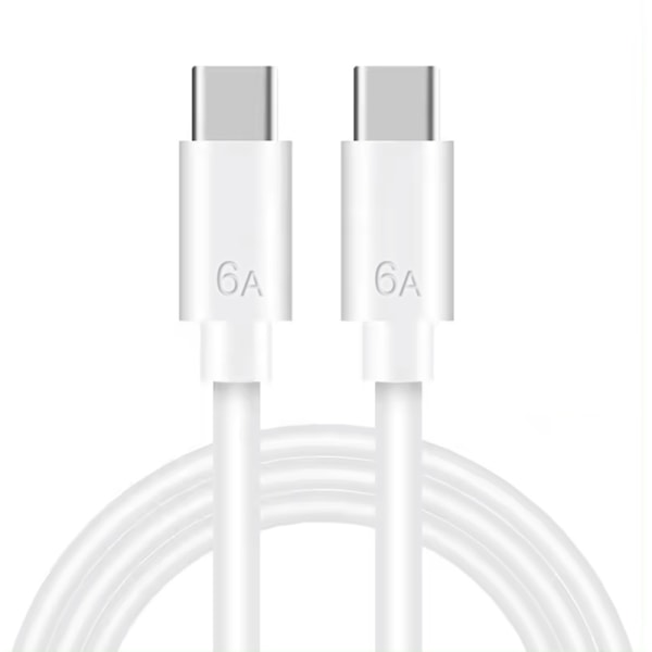 iPhone 15 -pikalataus - USB C - USB-C -lataus- ja synkronointikaapeli - VALKOINEN valkoinen