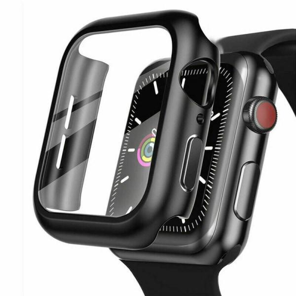 Stötdämpande Skal + Härdat Glas - 2in1 till Apple Watch 44mm - Vit vit