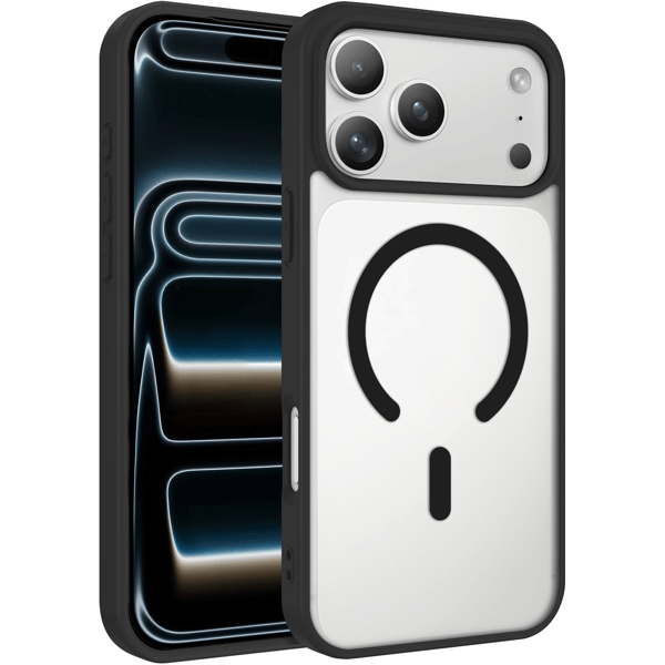 iPhone 18 Pro Max Skal Magnetiskt Color Clear - Svart