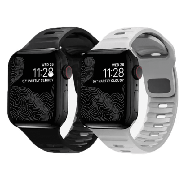 Silikonerem passer til Apple Watch 44-49mm – Ventilerende sportsrem - Mørkeblå