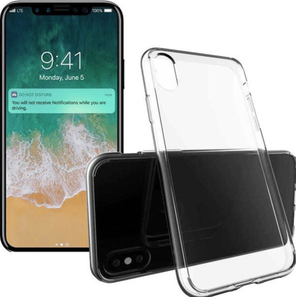 iPhone X / iPhone Xs Läpinäkyvä Silikonikuori
