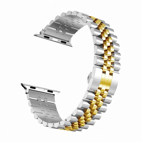 Stainless Steel Royal Bracelet Apple Watch Armband - Elegant & Stilig - Till 42 mm / 44 mm / 45 mm / 49 mm - Välj Färg! Silver/ Guld