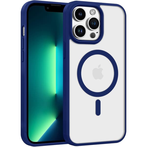 iPhone 15 Pro Max Cover MagSafe Color Clear - Mørkeblå
