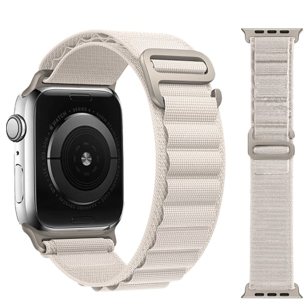 Nylon armbånd til Apple Watch 42MM / 44MM / 45MM / 49MM ULTRA - Hvid hvid