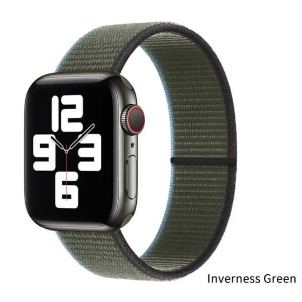 Urheilullinen ja mukava nylonranneke - Apple Watch 38mm/40mm/41mm - Vihreä/Sininen/Musta Grön/Blå/ Svart
