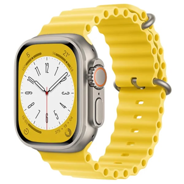 Silikon Armband Ocean/Havsband - Till Apple Watch 38mm/40mm/41mm - Svart