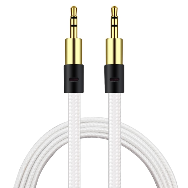 2-Pak AUX Kabel 3.5mm | Guldbelagt | slidstærk kabel - ROSA Rosa