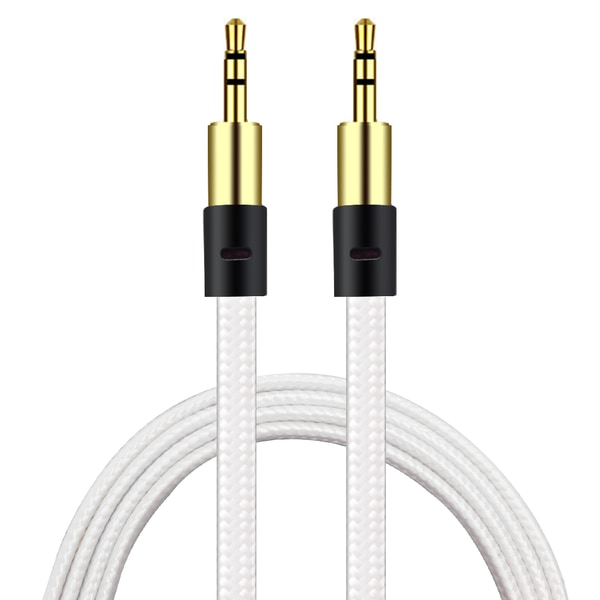 AUX Kabel 3.5mm  | Guld pläterad | Hög kvalité & slittålig kabel Svart
