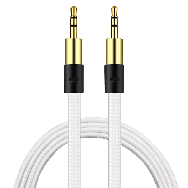 AUX Kabel 3.5mm  | Guld pläterad | slittålig kabel BRUN brun