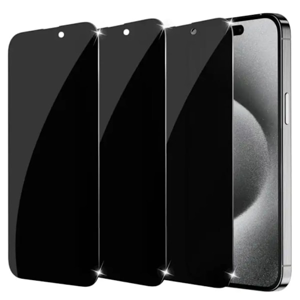 3-Pack iPhone 14 - Skärmskydd Privacy i Härdat Glas