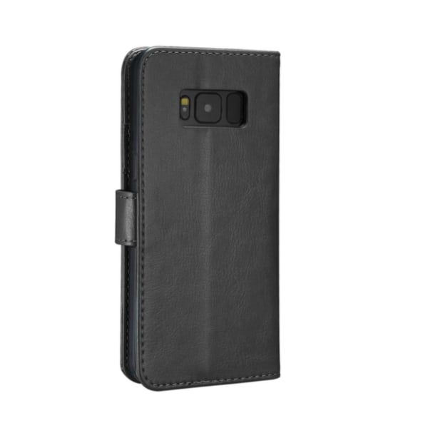 Nahkainen lompakkokotelo Samsung S7 EDGE:lle (3 korttia) - musta / ruskea musta